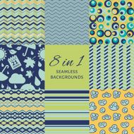 Vector set of seamles backgrounds N2
