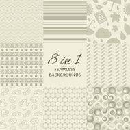 Vector set of seamles backgrounds N5