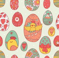 Seamless vector of Easter pattern - Illustration N3