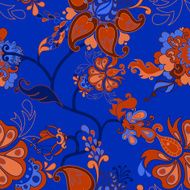 Set of vector retro floral seamless patterns N3