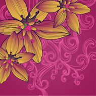 floral background with flowers and swirls