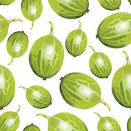 Green gooseberries pattern seamless