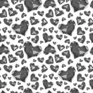 seamless pattern of glass hearts