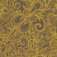 Fantasy abstract floral seamless pattern N10