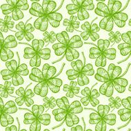 seamless clovers pattern