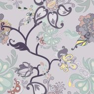 Vector retro floral seamless pattern N8