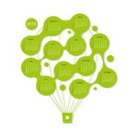 Calendar grid 2015 Air balloon for your design