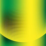 Abstract halftone green and yellow background