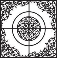 floral frame N111
