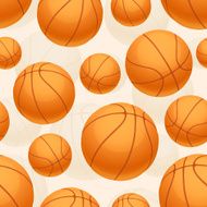 Seamless basketball pattern