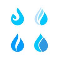 Water drop icon set vector illustration N2