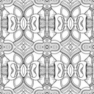 Vector Seamless Monochrome Abstract Pattern N38