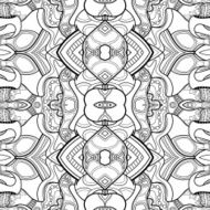 Vector Seamless Monochrome Abstract Pattern N39