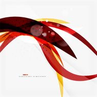 Red and orange color lines composition N10