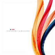 Red and orange color lines composition N11