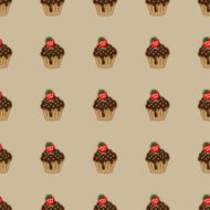 Choco cake brown seamless pattern