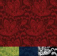 Abstract Peacock Floral Pattern