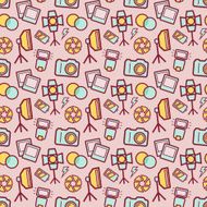 Photographic seamless pattern Vector background