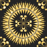 vector seamless floral gold pattern