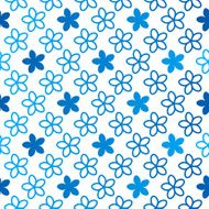 Blue floral seamless pattern for Your design N3
