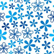 Blue floral seamless pattern for Your design N5