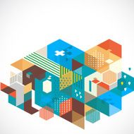 Abstract colorful and creative geometric template for corporate business technology