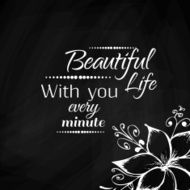 Abstract background with flowers in black and white style N3