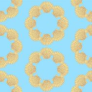 Sketch sea shell in vintage style N2