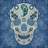 Denim background with skull N2
