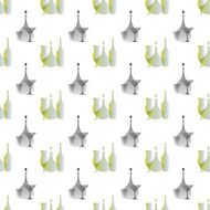 bottles and glasses pattern