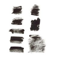Realistic black texture strokes