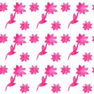 Vector floral watercolor pattern texture with flowers N2