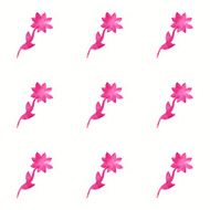 Vector floral watercolor pattern texture with flowers N3