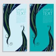 banner with abstract floral pattern