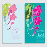 banner with abstract floral pattern N2