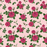 Vector seamless tiling pattern with roses