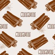 Cinnamon sticks pattern