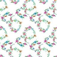 Watercolor flower pattern N179