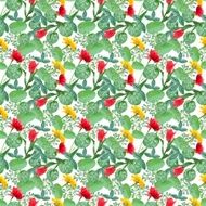 Spring blossoming botanic pattern N2