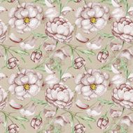 Vintage pattern with peony