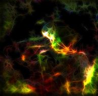 Abstract green color fractal background