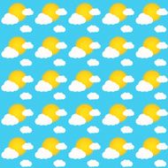 Seamless pattern of sky during sunny day