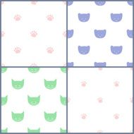 Cute animal vector patterns