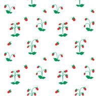 Wild strawberry bushes seamless pattern