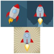 Collection of Rocket Flat Design