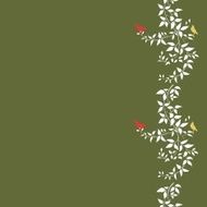 leaf and bird pattern background N3