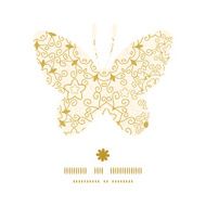 Vector abstract swirls old paper texture butterfly silhouette pattern frame