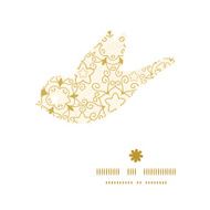 Vector abstract swirls old paper texture bird silhouette pattern frame