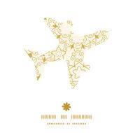 Vector abstract swirls old paper texture airplane silhouette pattern frame