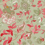 Vector retro floral seamless pattern N11